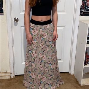 Rose long skirt